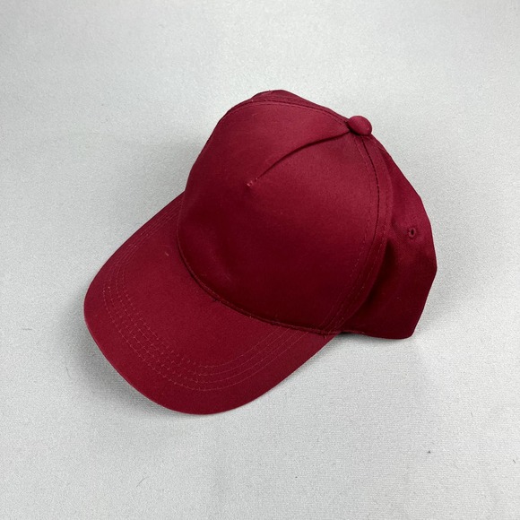 Vintage Red Snapback Hat Adult Outdoor Cap OC Blank Basic Custom Twill Cotton - Picture 1 of 7